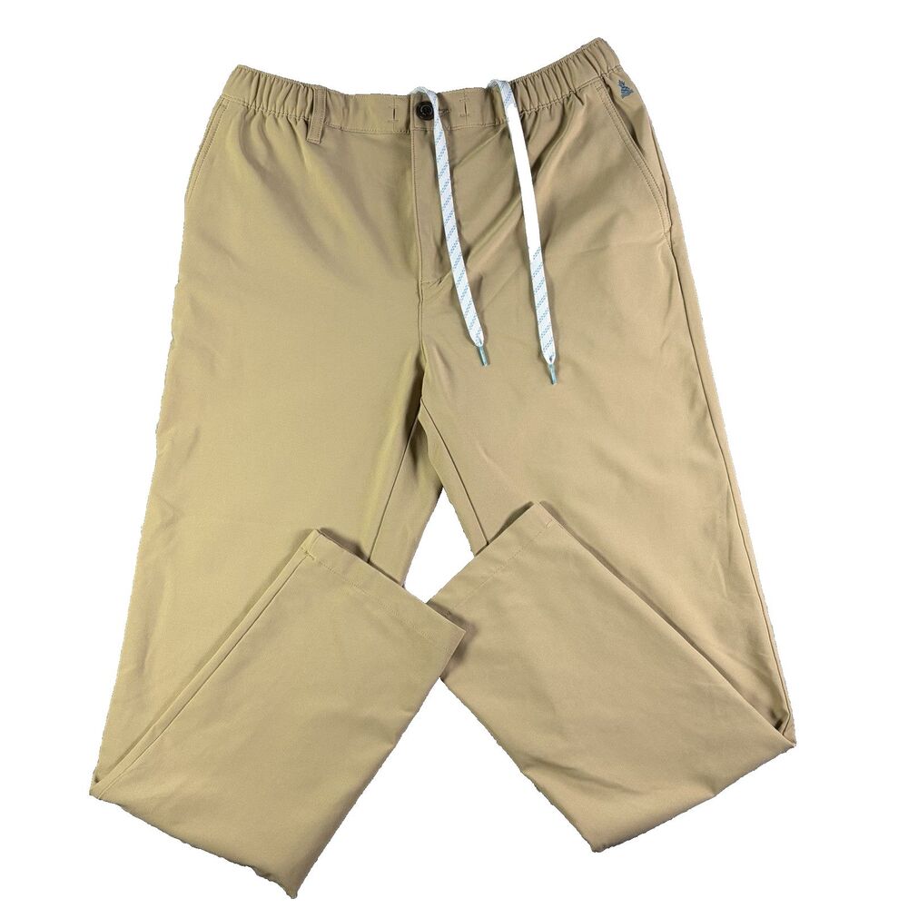 Chubbies Everywear Pants Mens Large Beige Preppy Golf Stretch Drawstring Chino